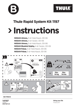 B Thule Rapid System Kit 1197