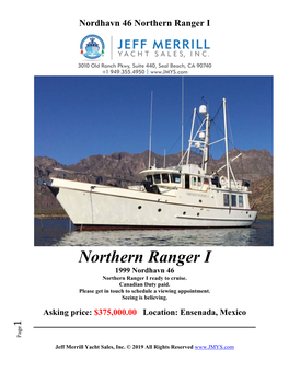 Nordhavn 46 Northern Ranger I