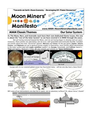 Rest of the Solar System” As We Have Covered It in MMM Through the Years
