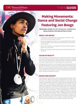 Making Movements: Dance and Social Change with Jon Boogz