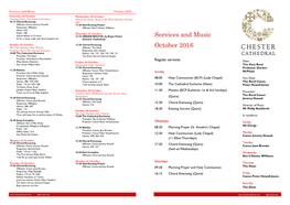 Services and Music October 2016