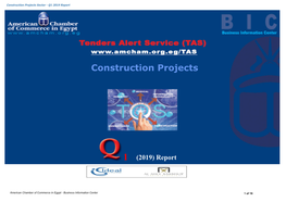 Construction Projects Sector - Q1 2019 Report