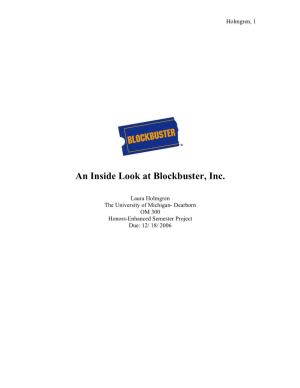 An Inside Look at Blockbuster, Inc