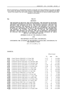 B Treaty Between the Kingdom of Belgium, The