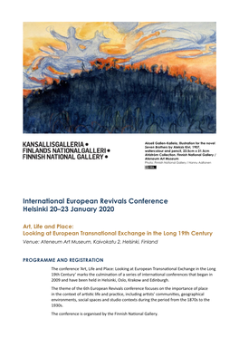 International European Revivals Conference Helsinki 20–23 January 2020