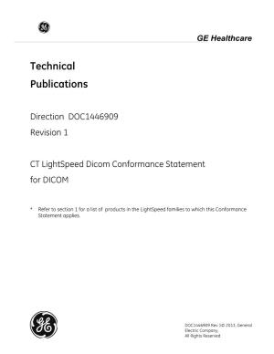 Direction DOC1446909 Revision 1 CT Lightspeed Dicom Conformance Statement for DICOM