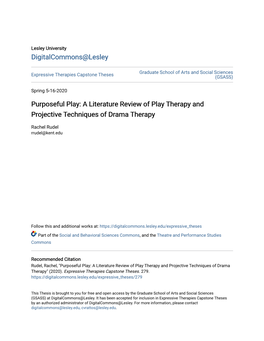 A Literature Review of Play Therapy and Projective Techniques of Drama Therapy