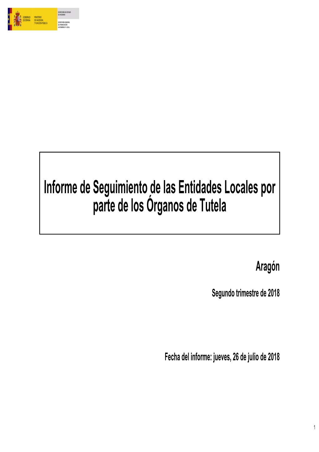 Informe De Seguimiento De Las Entidades Locales Por Parte De Los Órganos De Tutela