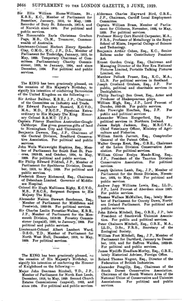 3666 Supplement to the London Gazette, 3 June, 1929