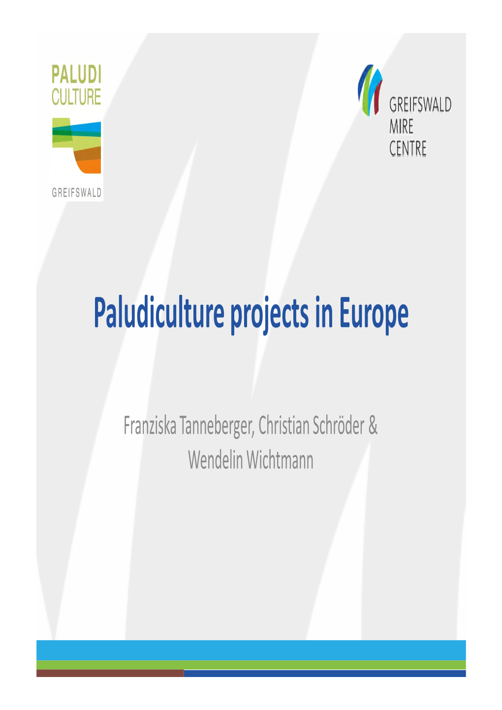 Paludiculture Projects in Europe