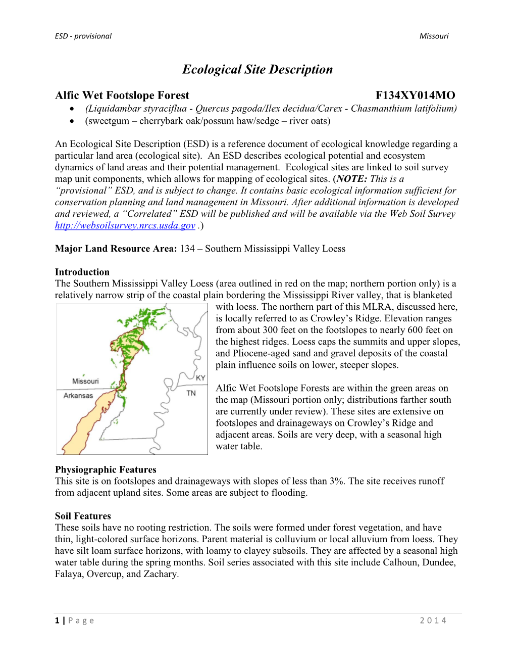 Ecological Site Description