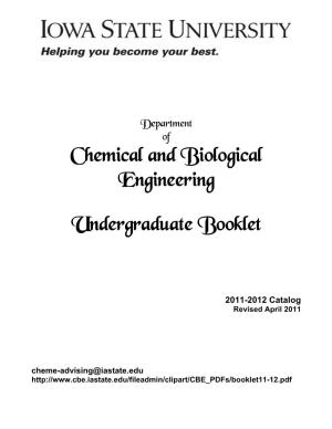 Chemical and Biological Engineering Undergraduate Booklet