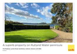 A Superb Property on Rutland Water Peninsula