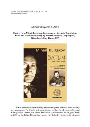 Mikhail Bulgakov's Stalin