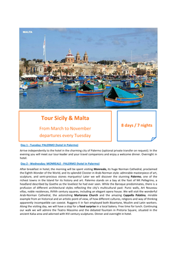 Tour Sicily & Malta