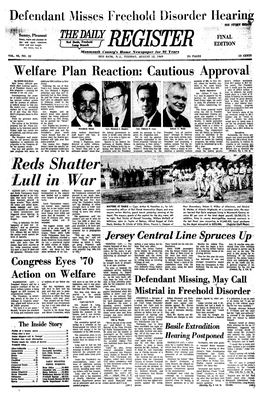 12, 1969 24 PAGES 10 CENTS •Miiioiniiiiiiiiniiiiiiiiiiiiiihiiiiii! Welfare Plan Reaction: Cautious Approval