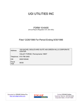 Ugi Utilities Inc