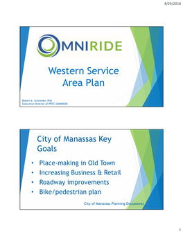 Western Service Area Plan