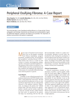 Peripheral Ossifying Fibroma: a Case Report