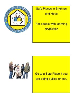 Safe Places in Brighton & Hove for People with Learning