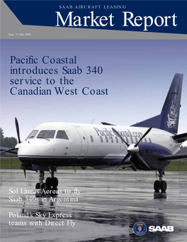 Pacific Coastal Introduces Saab 340 Service to the Canadian West Coast