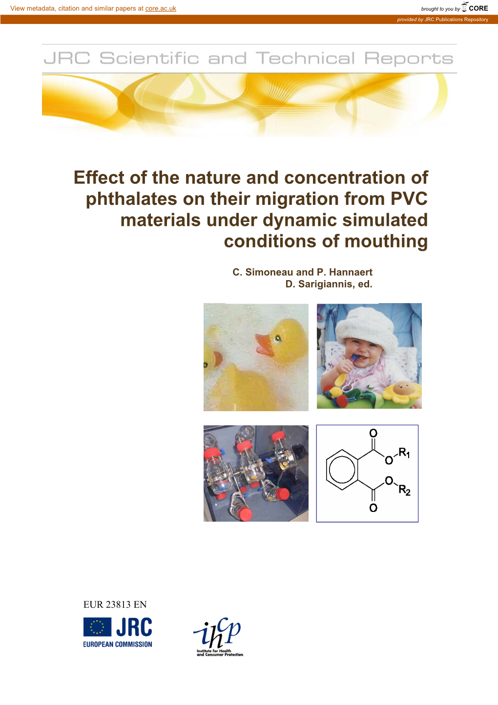 Effect of the Nature and Concentration of Phthalates on Their Migration from PVC Materials Under Dynamic Simulated Conditions of Mouthing