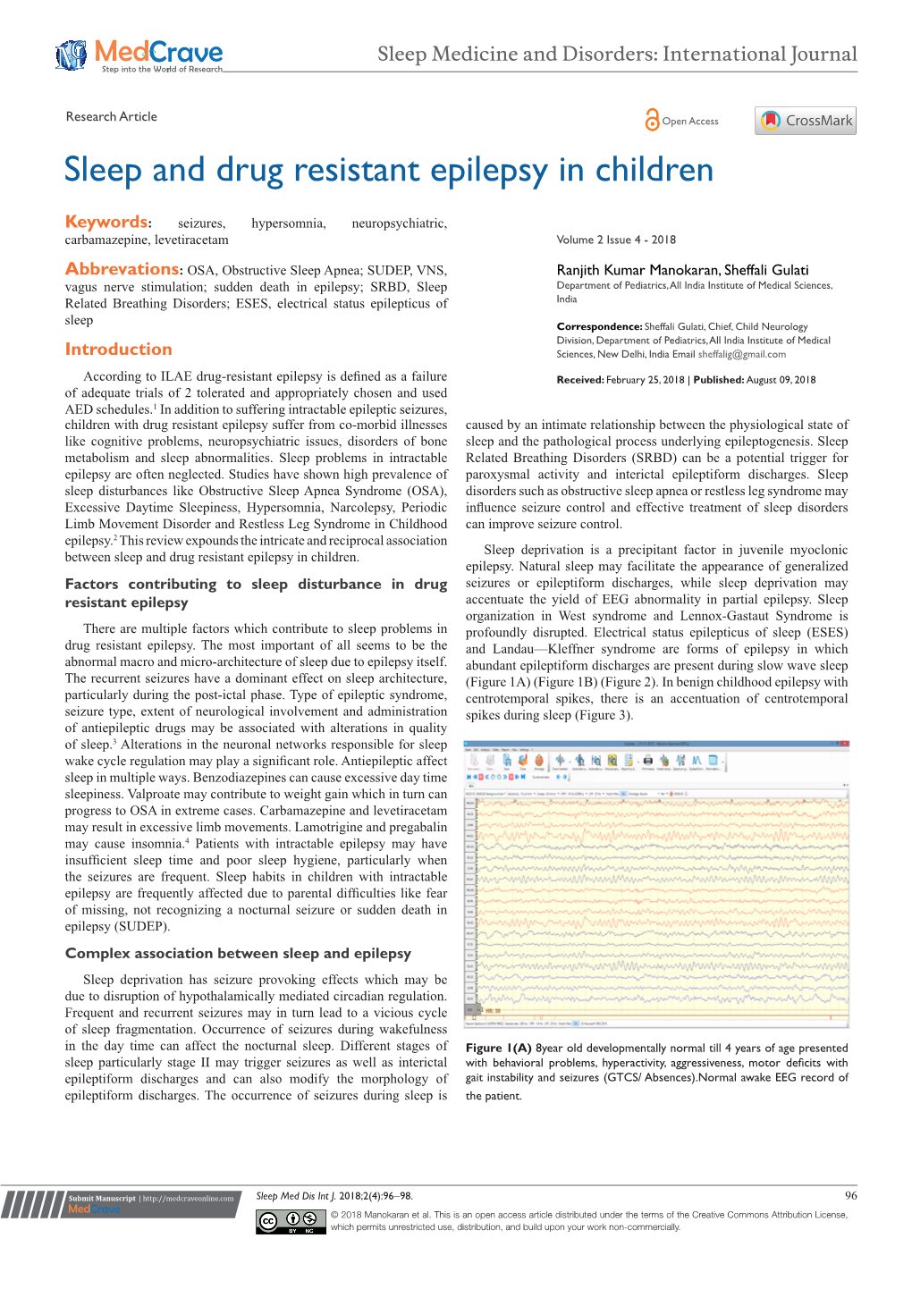 Sleep and Drug Resistant Epilepsy in Children