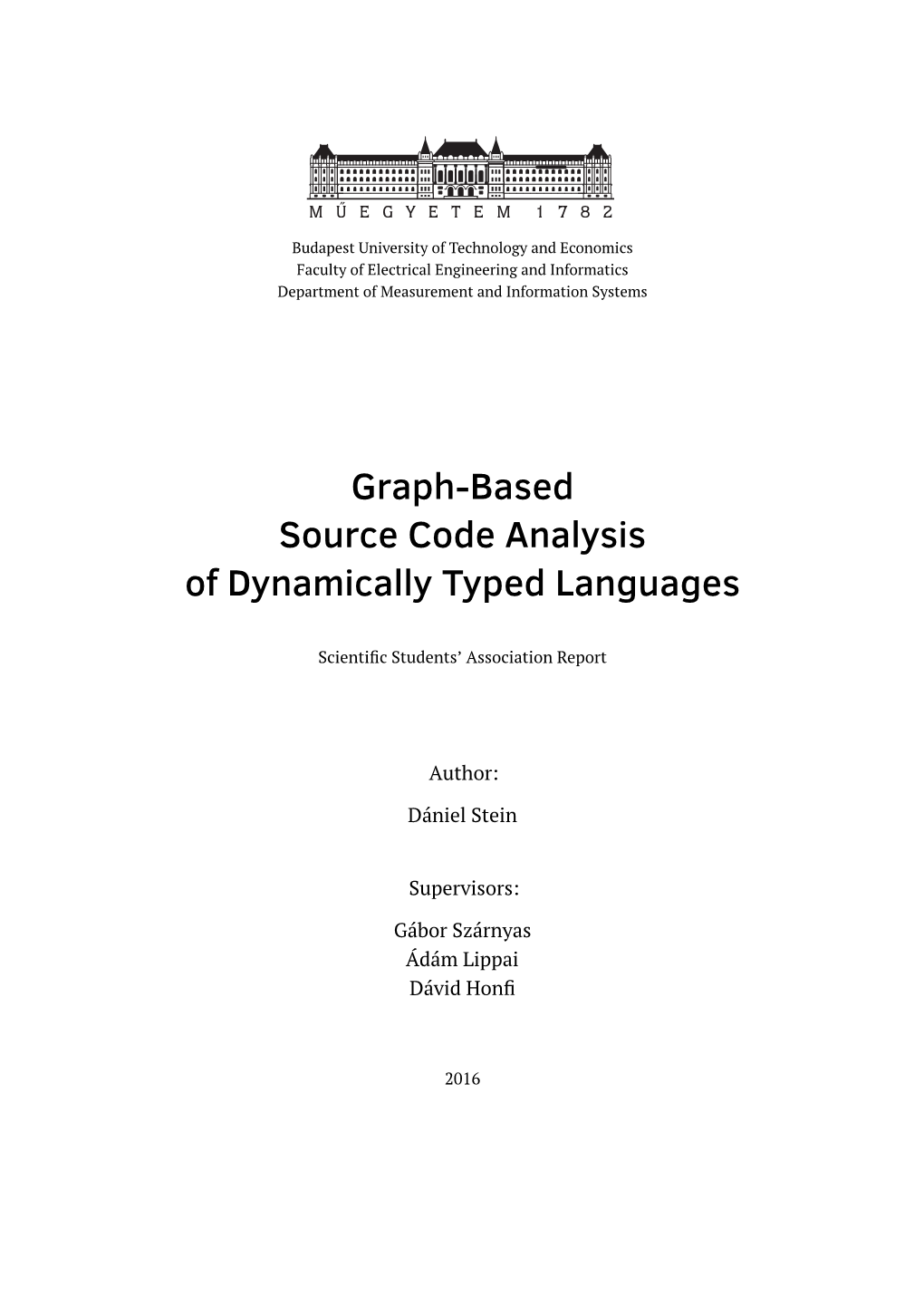 Graph-Based Source Code Analysis of Dynamically Typed Languages