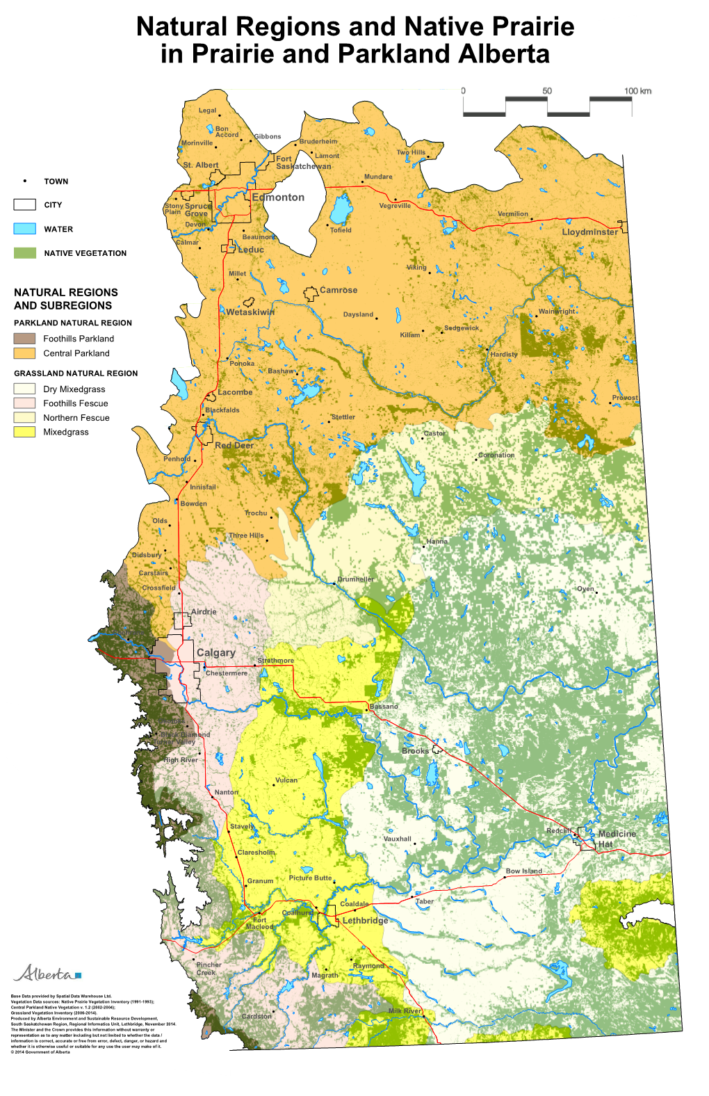 Open the Grassland Natural Region Map As