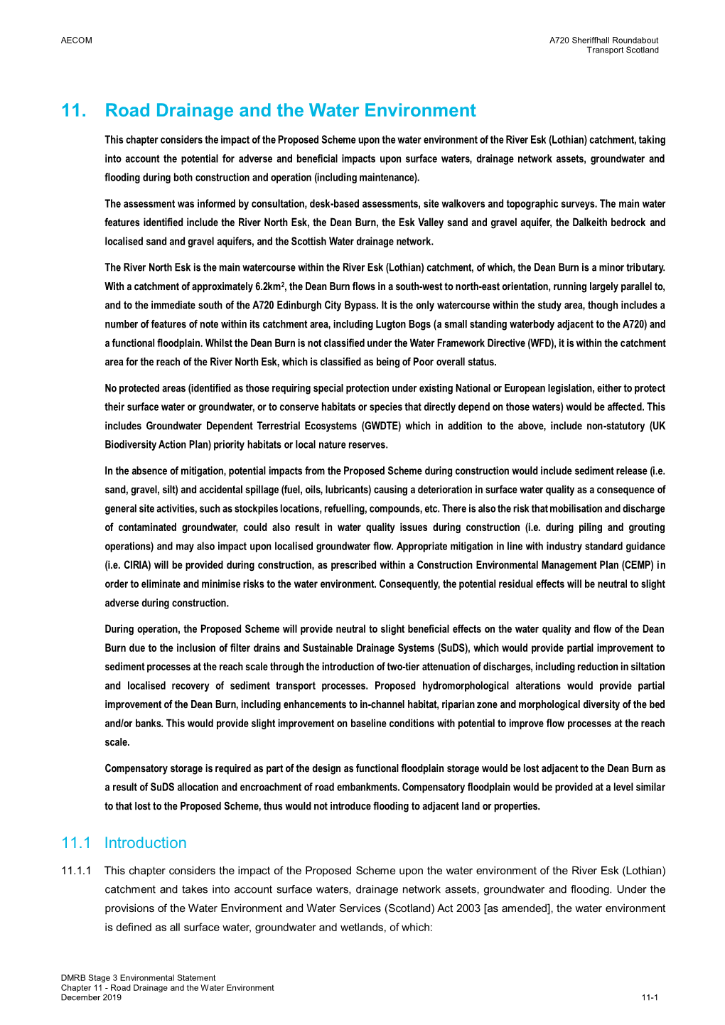 View A720 ES Chapter 11. Road Drainage And