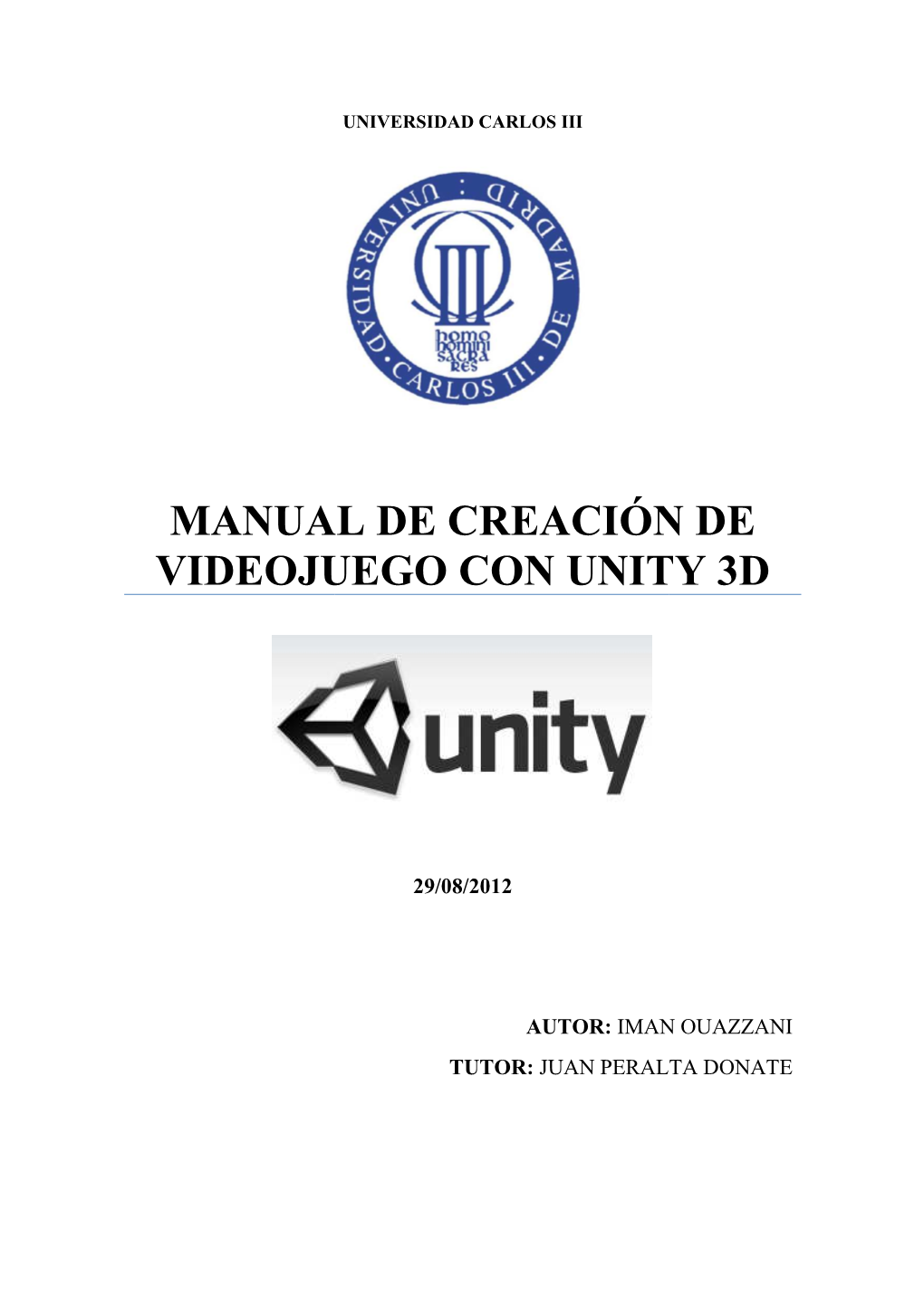 Manual De Creación D Videojuego Con Unity