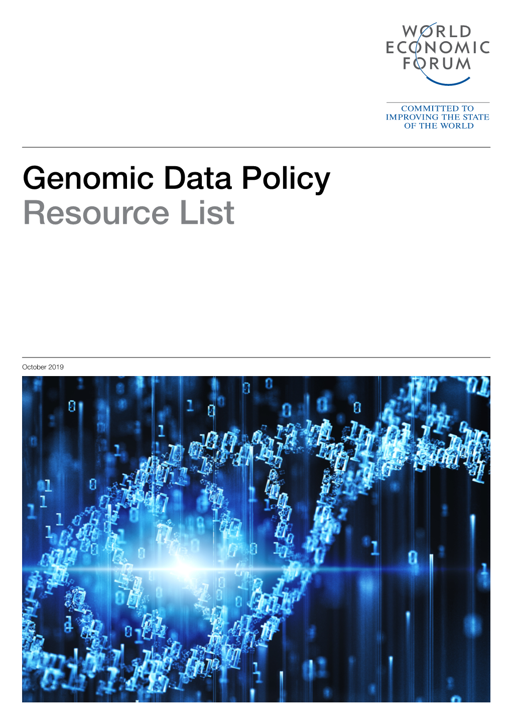 Genomic Data Policy: Resource List 3 Introduction