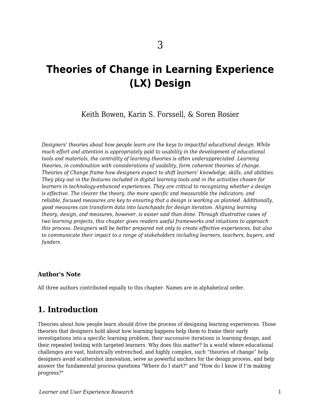 Theories of Change in Learning Experience (LX) Design