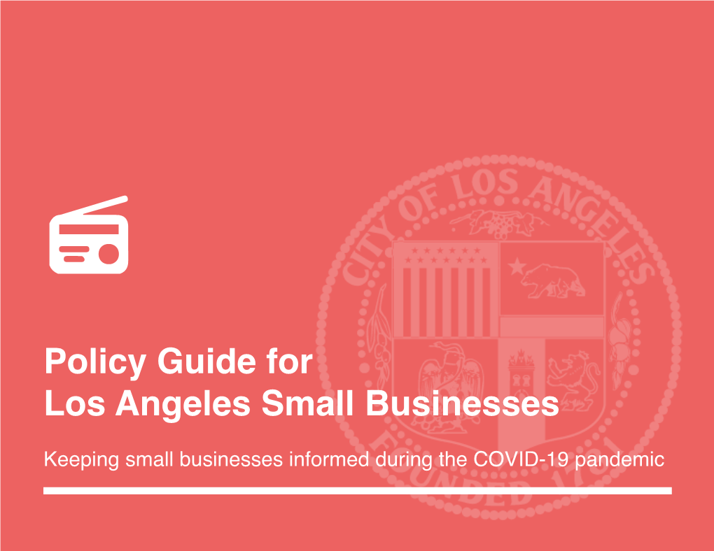 Policy Guide for Los Angeles Small Businesses