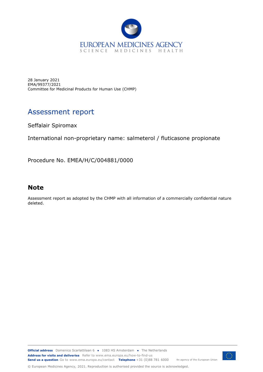 Seffalair Spiromax, INN-Salmeterol / Fluticasone Propionate