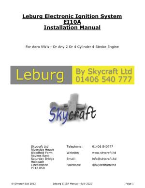 Leburg Electronic Ignition System EI10A Installation Manual