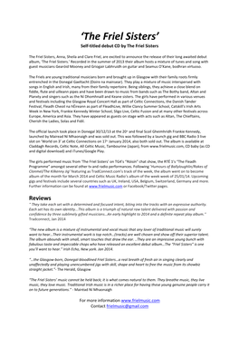 The Friel Sisters Press Release 2013