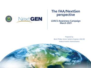 The FAA/Nextgen Perspective