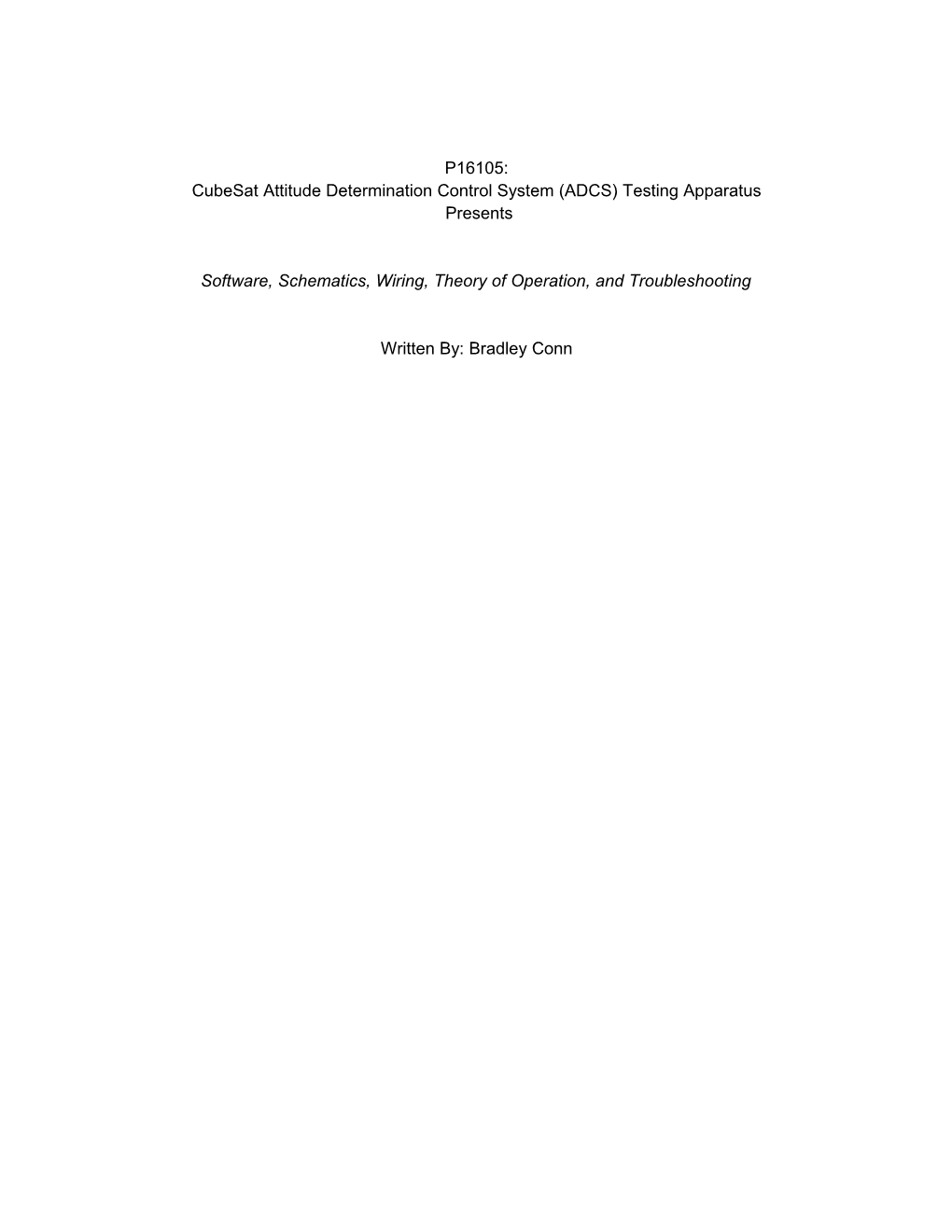 Cubesat Attitude Determination Control System (ADCS) Testing Apparatus