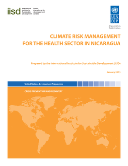 Climate Risk Management for the Health Sector in Nicaragua
