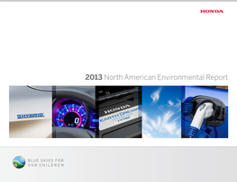 2013 North American Environmental Report Table of Contents