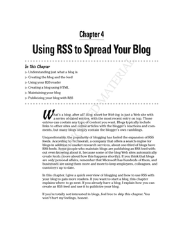 Using RSS to Spread Your Blog
