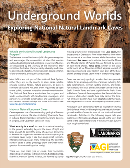 Exploring National Natural Landmark Caves