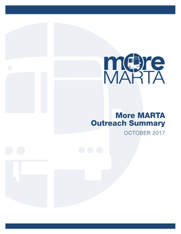 More MARTA Outreach Summary OCTOBER 2017
