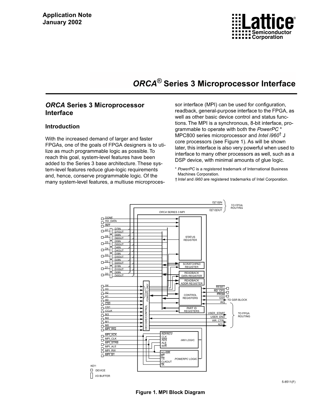 FPGA: ORCA Series 3 Microprocessor Interface