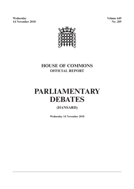 Parliamentary Debates (Hansard)