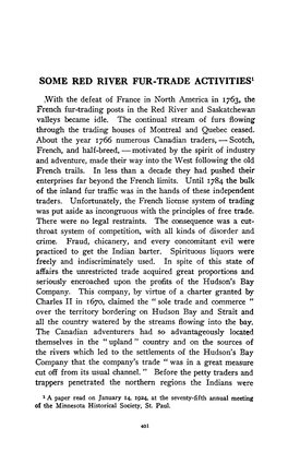 Some Red River Fur-Trade Activities / by John Perry Pritchett
