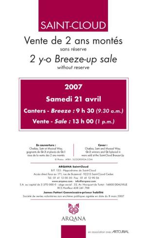 Vente De 2 Ans Montés 2 Y-O Breeze-Up Sale