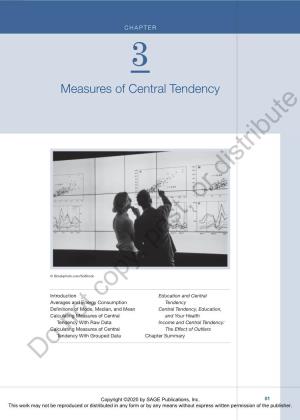 Chapter 3: Measures of Central Tendency