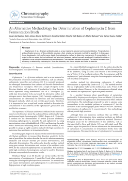 An Alternative Methodology for Determination of Cephamycin C